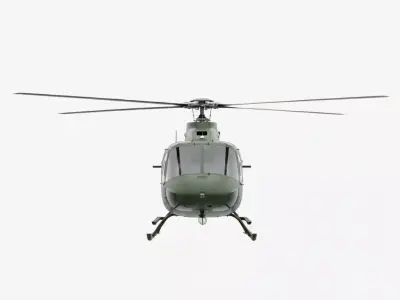 Light Military Utility Helicopter Low-poly 3D model