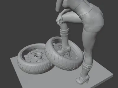 Racing Girl 3D print model