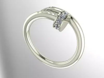 NAIL RING WITH THE STONES 3D print model
