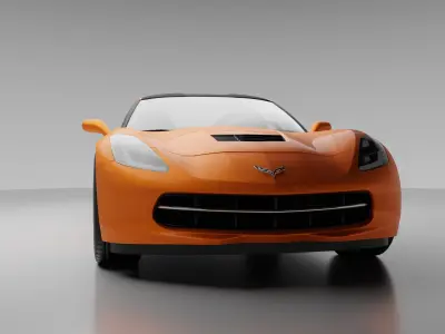 CAR - Corvette C7  Low-poly 3D model