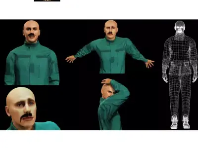 Realistic Male 3D Character Fully Rigged  3D model