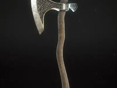 Viking Axe Low-poly 3D model