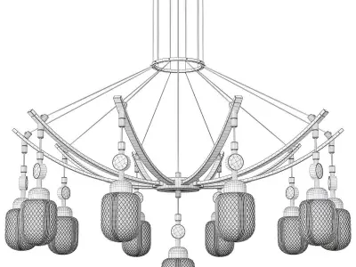 Hanging Chandelier Kufaa 3D model