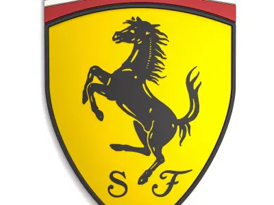 Ferrari Logo 03 3D print model
