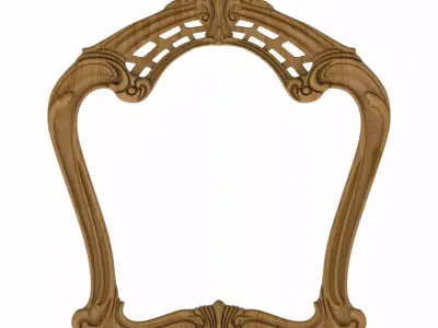 Carved picture frame STL 3D model