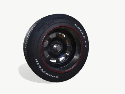 Rally wheel Eagle F1 Low-poly 3D model