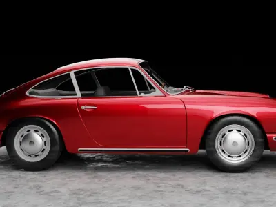 porsche 911 1970 3D Model Low-poly 3D model