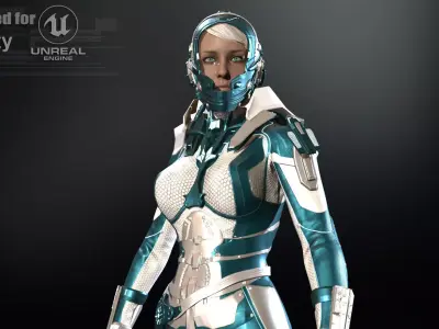 CosmoGirlRe Low-poly 3D model