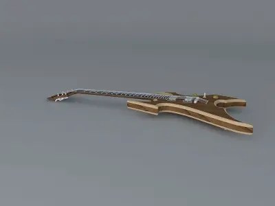 B C Rich Beast guitar Free 3D model