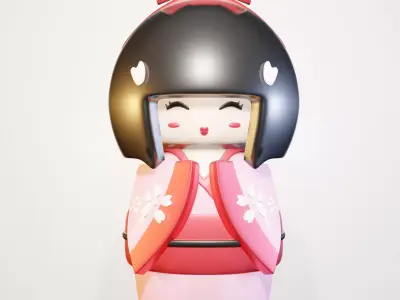 Kokeshi doll 3D model
