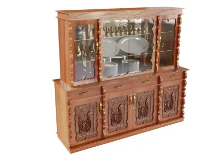 Medieval display cabinet 3D model
