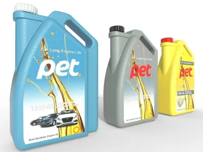 Motor Oil Bottle Model-1B Low-poly 3D model