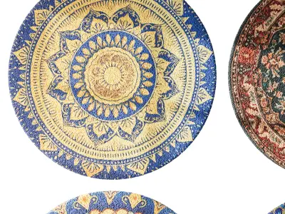 round carpet 12 3D model