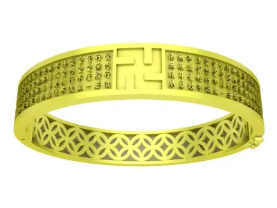 Luxury Pattern Bangle Bracelet Jewelry 3D Model 4154 3D print model