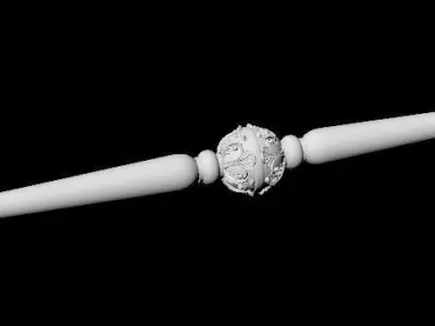 antique baluster 3D model 4