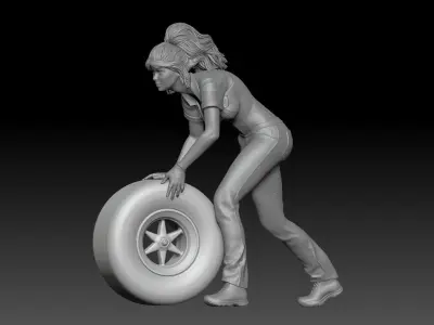 SEXY GIRL F1 PIT STOP 5 3D print model