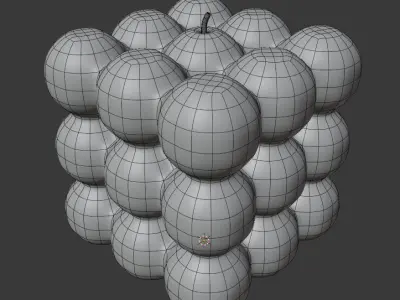 Decorative cubic candle Free low-poly 3D model