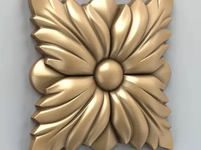 Square rosette 004 3D model