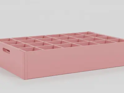Old Coca Cola Wooden Bottle Crates Low-poly 3D model