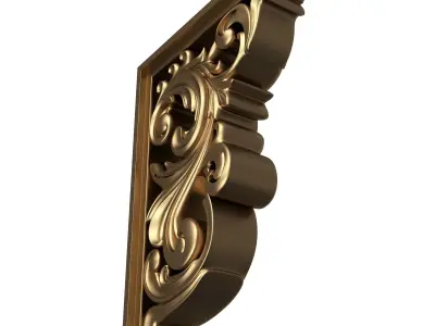 Bracket Plaster Molding Decoration 05 Low-poly 3D model