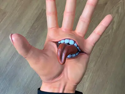 Yuji Itadori hand - Sukuna mouth - Jujutsu Kaisen Cosplay Decor 3D print model