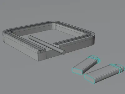 ashtray Low-poly 3D model