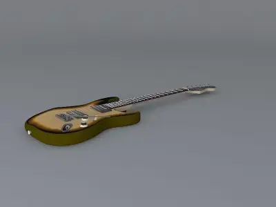 Fender custom shop double fat strat guitar Free 3D model