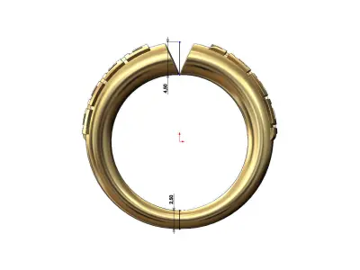 Greek key twisted conical rope ring US size 6to9 3D print model  3D print model