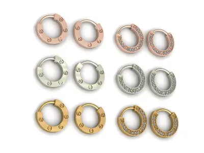 Nail Brand Earrings  3D print model