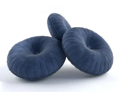 Round Velvet Pillow 3D model