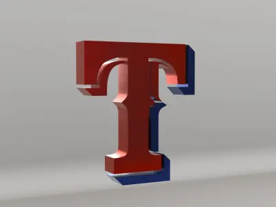 MLB Texas Rangers V2 Team Logo 3D model