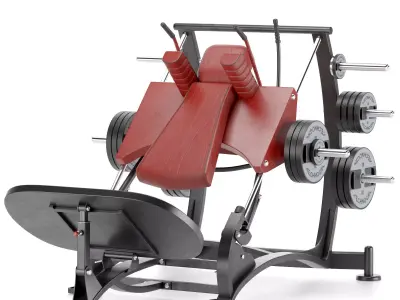 Gym Equipment HACK SQUAT 3D model