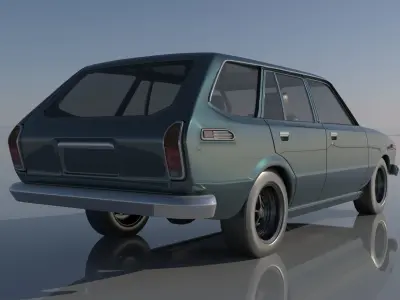 Toyota Corolla 1975 Wagon 3D print model