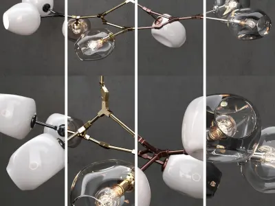 Collection Branching bubble 7 lamps 3D model