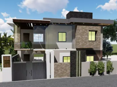 modern exterior design Free 3D model