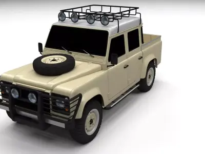 Land Rover Defender 110 Double Cab Pick Up 3D model
