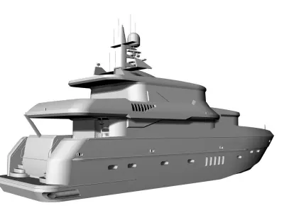 90 Foot Express Motor Yacht 3D model