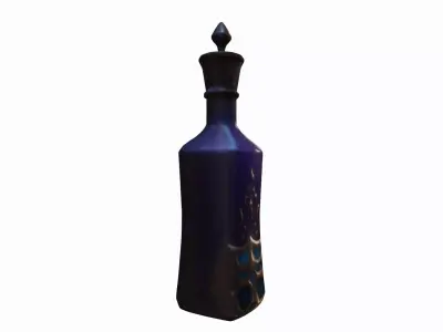  Glass Perfume Bottle Spraying On 3d High Render  3D model