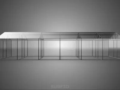 GREENHOUSE HOTHOUSE GLASSHOUSE PLANT FARM CULTIVATION GARDENING 3D model