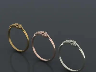 Gold Silver Ring 3d Print Model 3D print model  3D print model