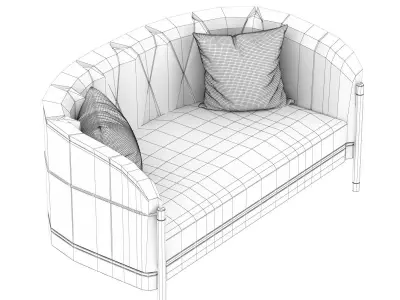 Bucharest Sofa 3d model Low-poly 3D model