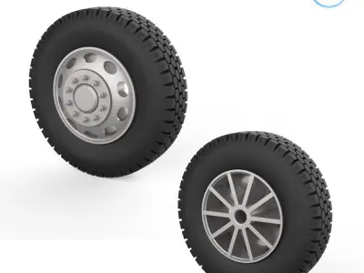 Truck wheels 1-32 3D print model