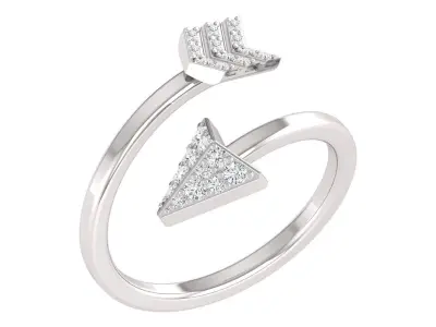 Arrow diamound ring 3D print model