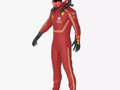 F1 Ferrari Suit 2024 3D model