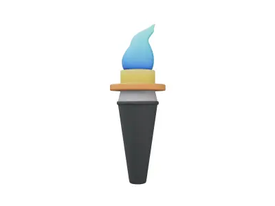 Torch Icon v1 002 Low-poly 3D model