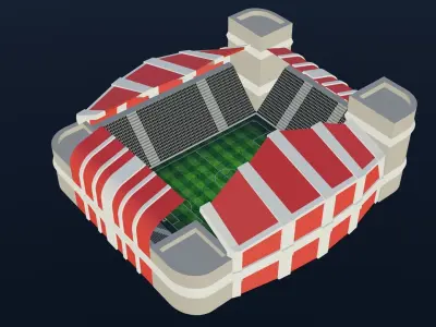 Football Stadium - Benfica Low-poly 3D model