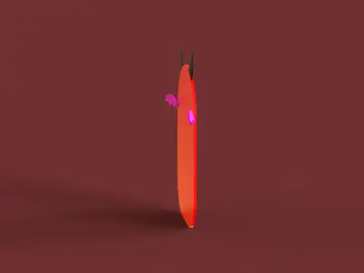 Cartoon Devil Frame  Low-poly 3D model