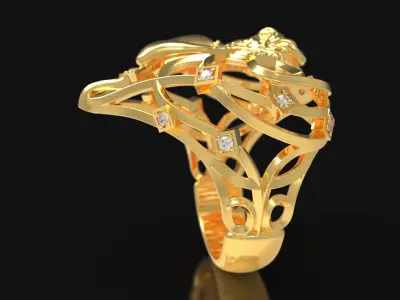 HEART HUG RING  3D print model