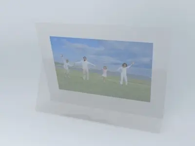 PortaRetratos acrylic frame with family Free 3D model