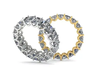 Diamond Eternity Ring 3d model 3D print model 3D print model